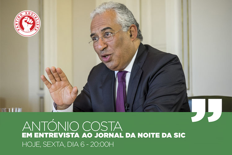 António Costa em entrevista na SIC