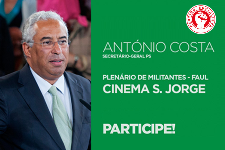 António Costa hoje com os militantes de Lisboa