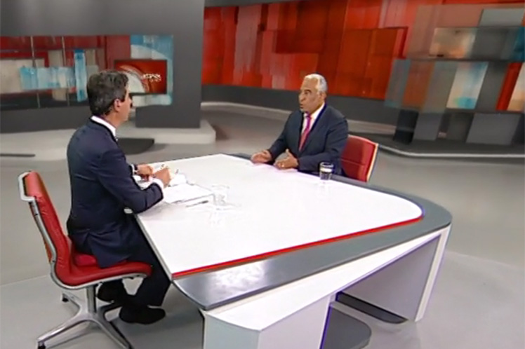 António Costa entrevistado na SIC