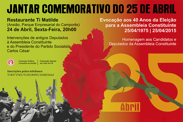 Homenagem aos deputados constituintes de Leiria