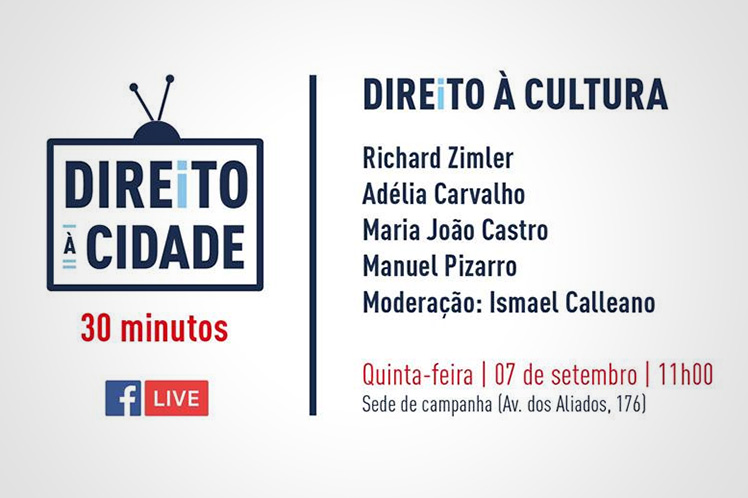 Manuel Pizarro debate Cultura em direto nas redes sociais