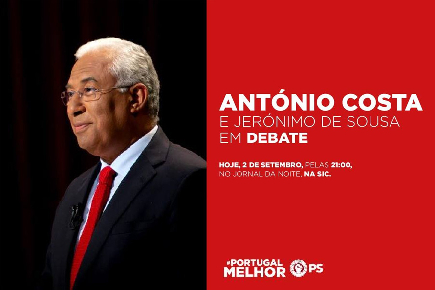 António Costa em debate com Jerónimo de Sousa