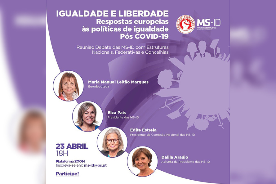 Mulheres Socialistas promovem videoconferência sobre políticas de Igualdade e Liberdade