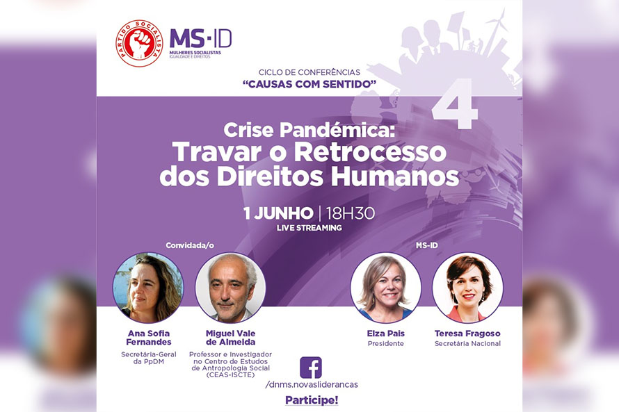 Mulheres Socialistas debatem riscos para os direitos humanos em tempo de pandemia