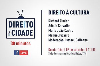 Manuel Pizarro debate Cultura em direto nas redes sociais