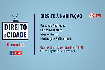 MANUEL PIZARRO DEBATE HABITAÇÃO EM DIRETO NAS REDES SOCIAIS