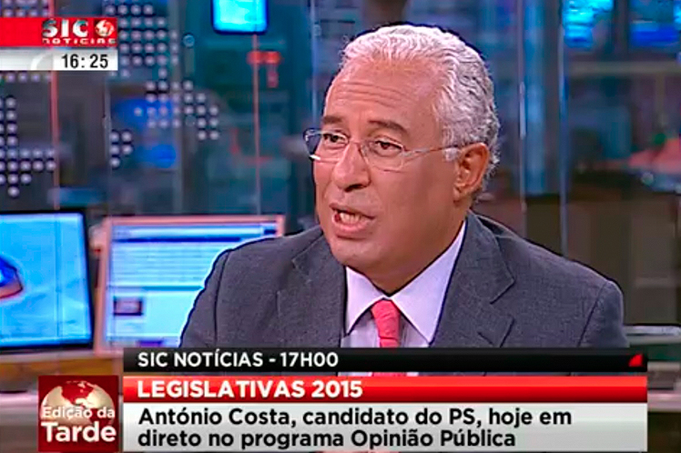 António Costa na Redação Aberta da SIC Notícias