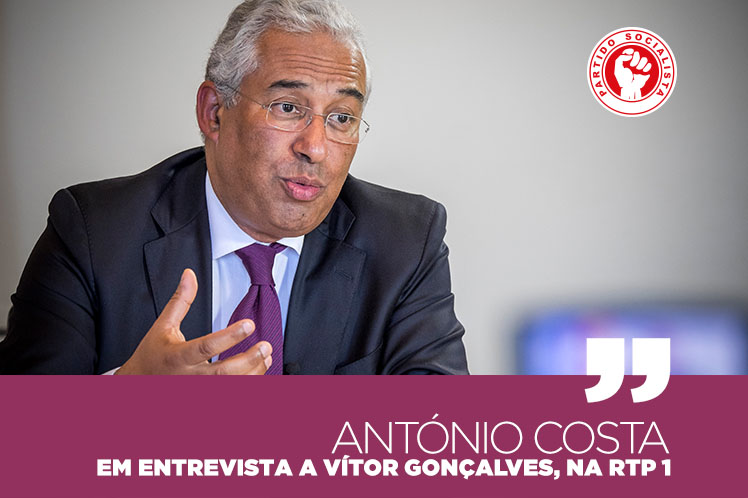 António Costa entrevistado na RTP