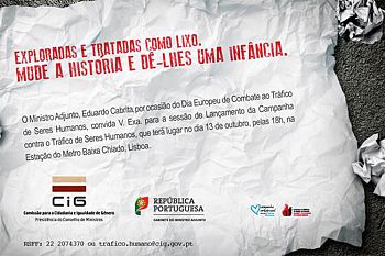 Campanha contra o Tráfico de Seres Humanos lançada amanhã