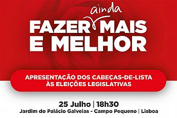 Apresentação dos cabeças de lista às Eleições Legislativas